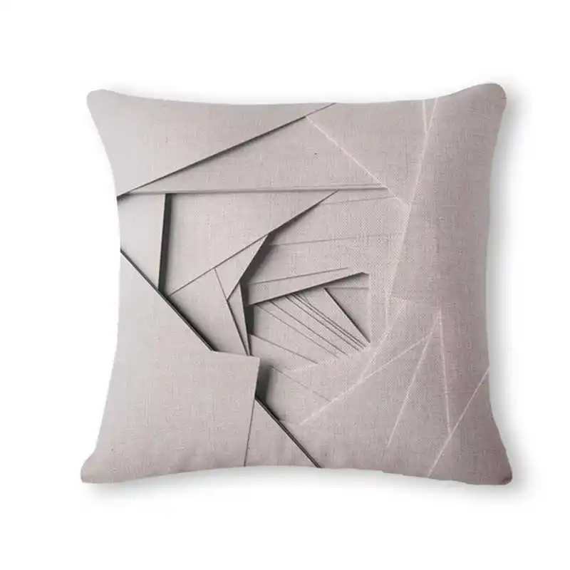 Черно белый простой чехол для подушки с геометрическими линиями 45*45 см наволочка