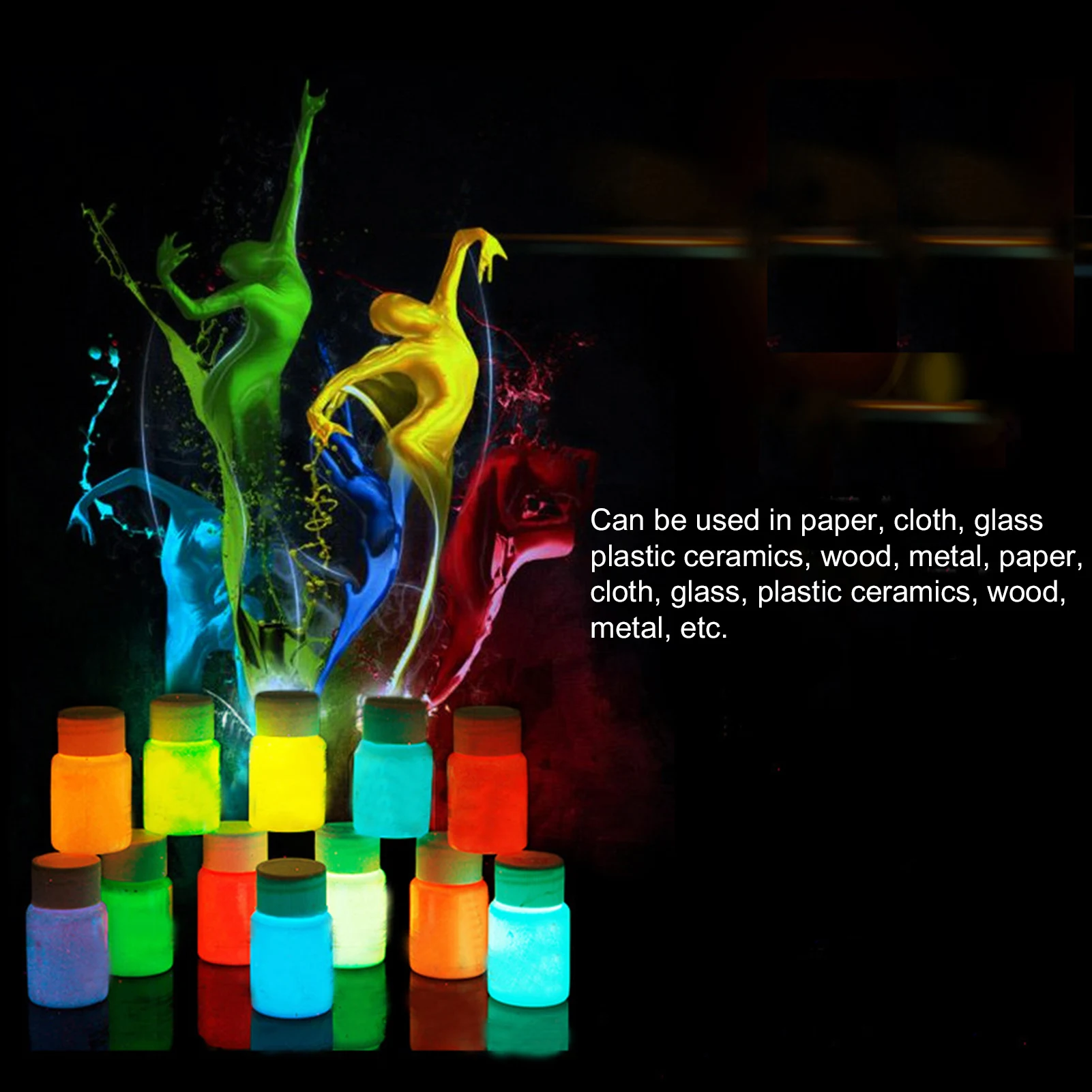 

Neon Fluorescent Body Paint Grow In The Dark Face Painting Luminescent Liquid Halloween Party Club Cosplay Makeup for Halloween