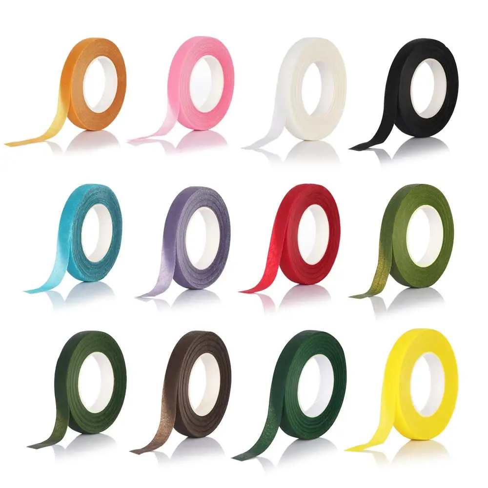 

Artificial Flower Floral Washi Tape Stamen Wrapping Florist Green Tapes Self-adhesive Bouquet Floral Stem Tape Craft Supplies