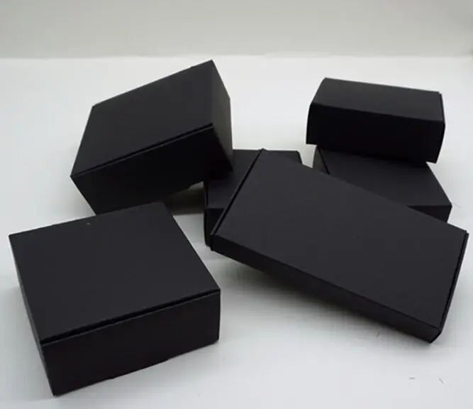 50 штук черная крафт-бумага рождественские подарочные упаковочные коробки