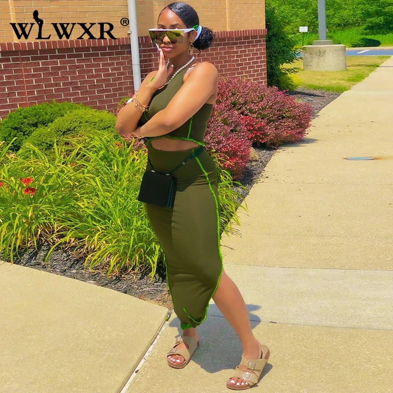 WLWXR/повседневный летний комплект из двух предметов с оборками Женская одежда