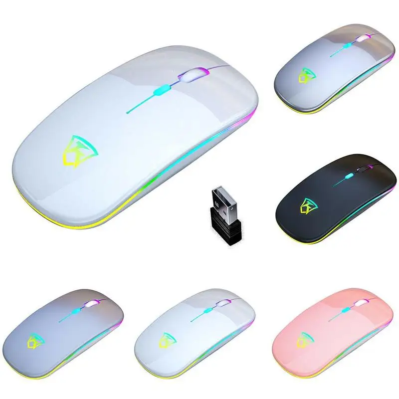 

1Pcs 2.4GHz Mute Wireless Mouse Opto-Electronic Mice USB Rechargeable Silent Keys Mouse For PC Laptop Computer Accessories