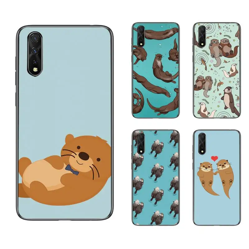

Cute Cartoon Otter Phone Case For Huawei P9 P10 P20 P30 P40 Lite 2017 Pro SMART2019 Cover Fundas Coque