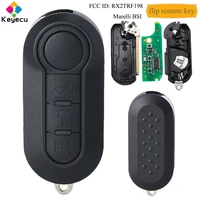 keyecu rx2trf198 flip remote car key 3 button 433mhz ask pcf7946a id46 chip fob for ram promaster 1500 2500 3500 city rapid