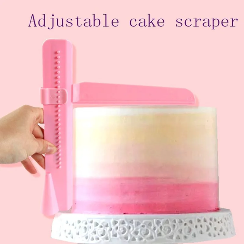 

1Pcs Adjustable Cake Scraper Convenient Fondant Spatulas Cake Edge Smoother Cream Decorating DIY Tableware Kitchen Cake Tool