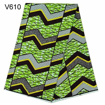 V610 Гарантированное высокое качество принты нигерийская голландская Настоящая Африканская ткань с восковой печатью Ткань хлопок V 632-477 - Цвет: V610