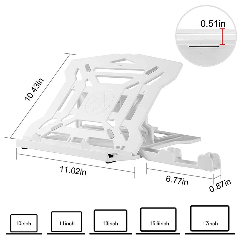 

Laptop Stand Adjustable Laptop Stand Multi-Angle Swivel Stand Mobile Phone Pad Stand for 10 to 17 Inch Laptops