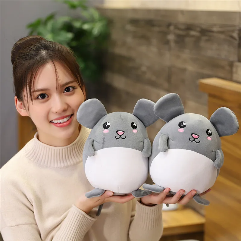 1 шт., 25 см, новинка, Kawaii, серая крыса, плюшевая игрушка, плюшевые игрушки для девочек, детские игрушки для мальчиков, kawaii, кукла мышка, детские рождественские подарки