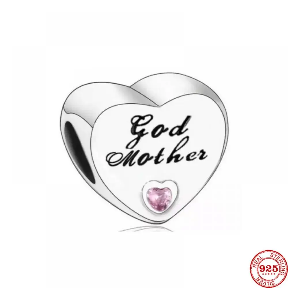 

Leuxry Herat Shaped Mom Wife Daughter Dad Sister Girlfriend Best Friends Silver Bead Fit Original Pandora Diy Charms Bracelet