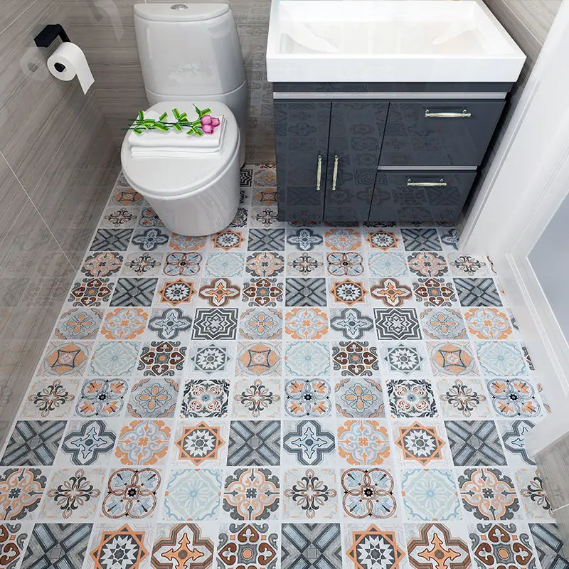 

Floor stickers waterproof wear-resistant self-adhesive bathroom non-slip stickers kitchen tile floor decoration stickers