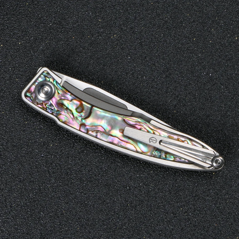 Складной мини-нож Mnandi медная шайба лезвие M390 с натуральным корпусом TC4 титановый