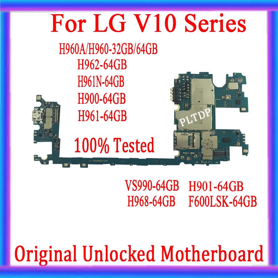 Оригинальная материнская плата для LG V10 H960 32 ГБ/64 ГБ разблокированная H960A H961 H961N H900