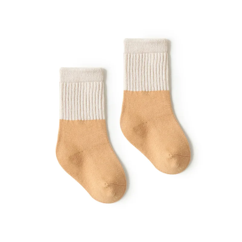 

3 Pairs / lot Baby Socks Color Patchwork Spring Autumn Socks Thin Cotton Models Boys Girls Socks Boneless Suture Newborn Socks