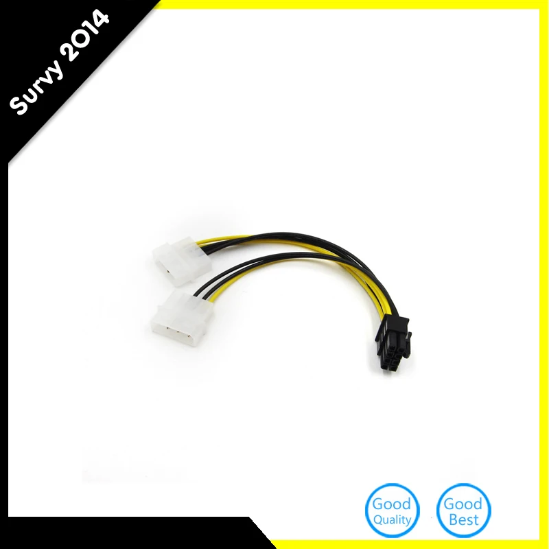1 шт 16 см 8 Pin PCI Express папа к двойному 4Pin Molex IDE кабель питания адаптер|Интегральные