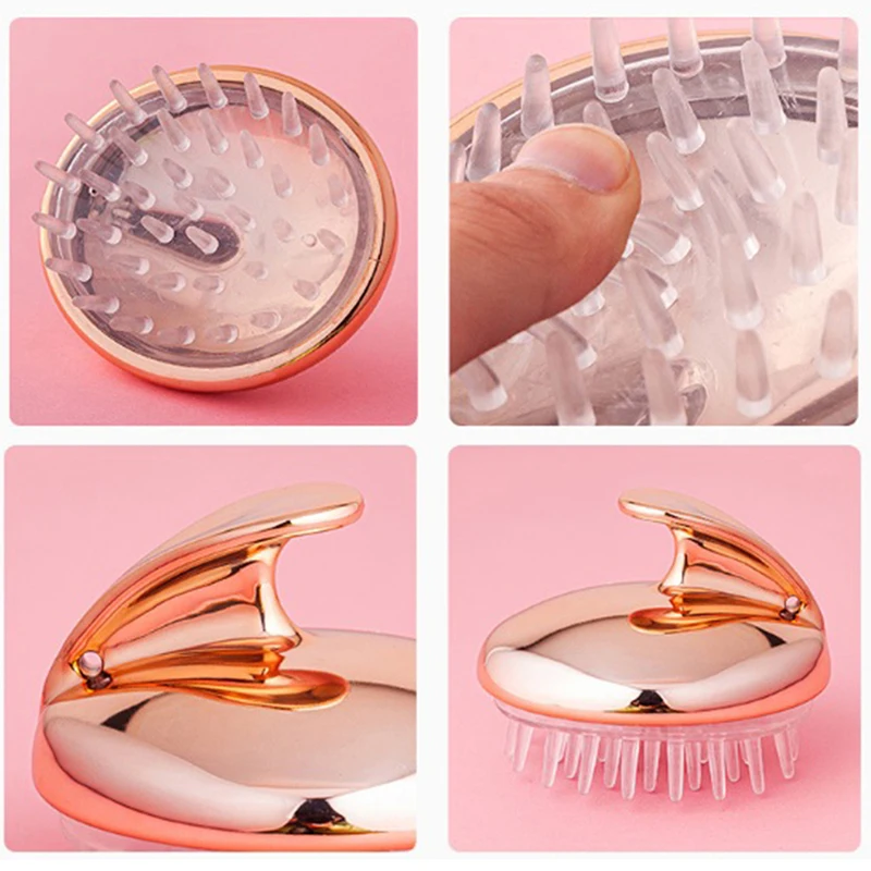 

Spa Hair Brush EVA Silicone Shampoo Wide Tooth Comb Scalp Hair Washing Comb Scalp Massage Slimming Soft Brush Head Body Massage