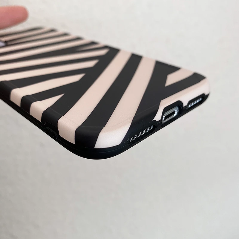 

Fashion Retro diagonal stripes Phone Case For iphone 11 Pro Max 7 8 plus SE X XR XS Max Soft Silicone protect back Cover coque