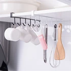 Полка для хранения без отверстий, подвесные бумажные полки для крышек, кухонная Многофункциональная вешалка на шкаф, крючок для крепления на кухне