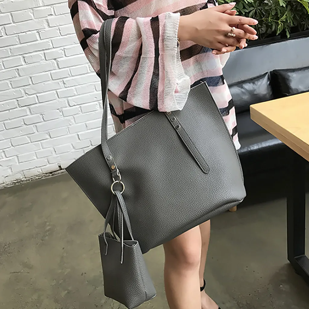 4 шт. модная женская сумка через плечо кожаная сумка через плечо, клатч кошелек ретро сумка tasjes dames сумка для женщин# XP25