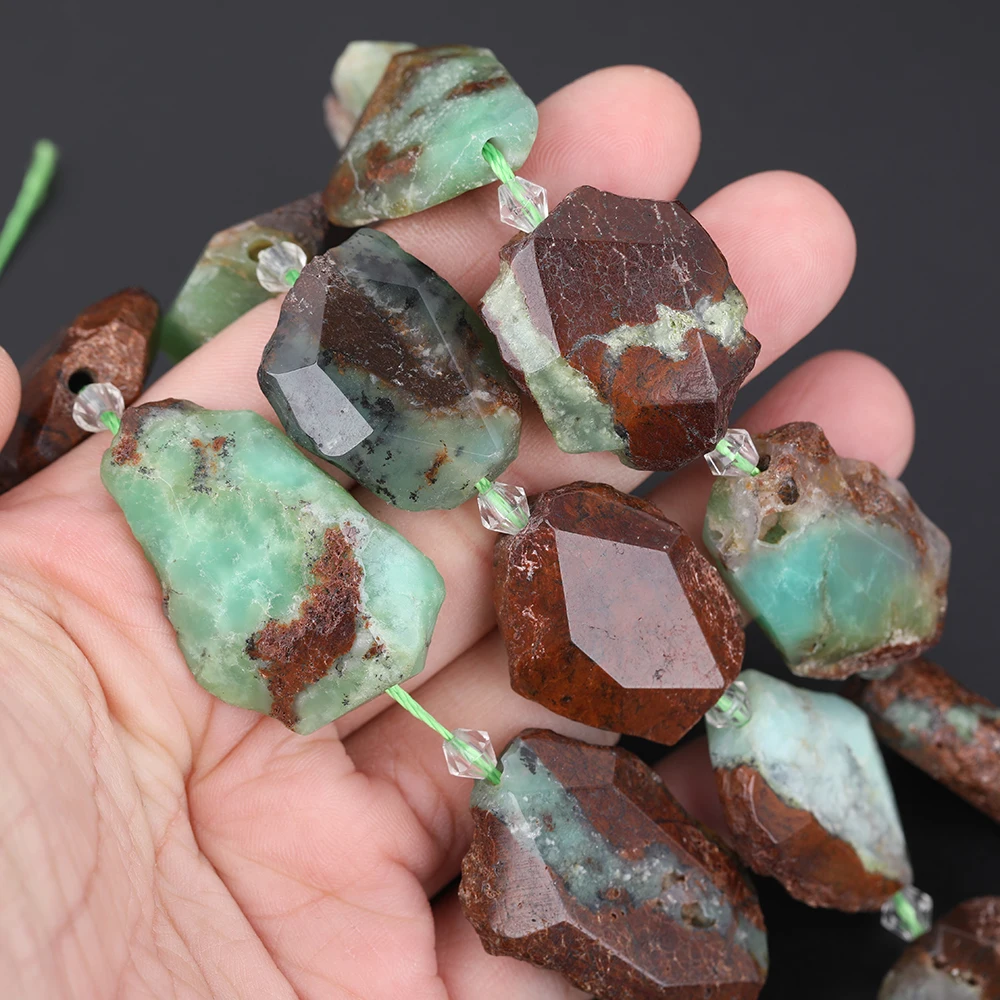 

Approx 11-14PCS/Strand,Natural Australian Jades Slab Loose Beads Jewelry,Drilled Slice Spacer Beads Charms For Bracelet Making
