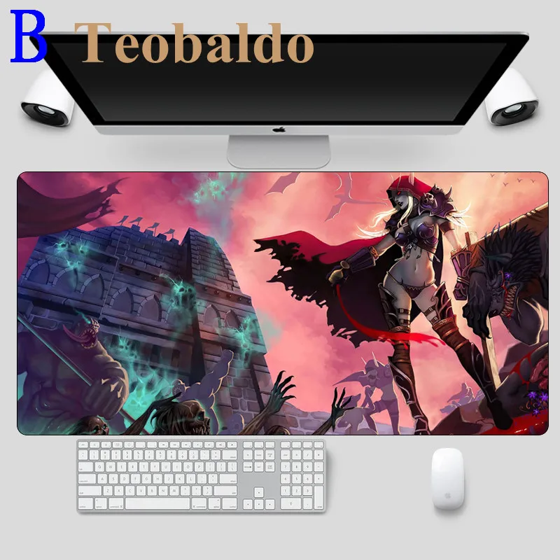 World of Warcraft Мышь Большой 60X30 см геймера сексуальная девушка Сильвана игровой коврик для мыши для ноутбука резиновые Тетрадь Настольный коврик - Цвет: 400x900x2mm