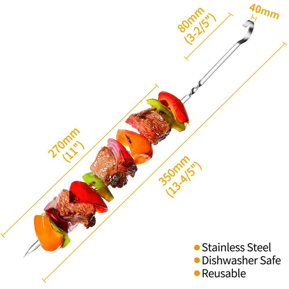 10 шт./набор шпажки из нержавеющей стали для барбекю|Шпажки| |