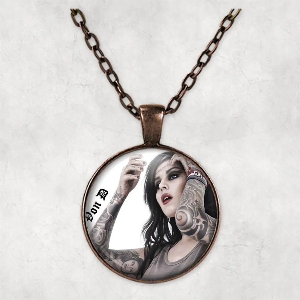 Kat Von D индивидуальное фото ожерелье ювелирные изделия с картинами s подвески Круг