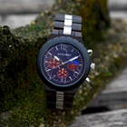 Часы наручные мужские кварцевые в деревянном корпусе с хронографом