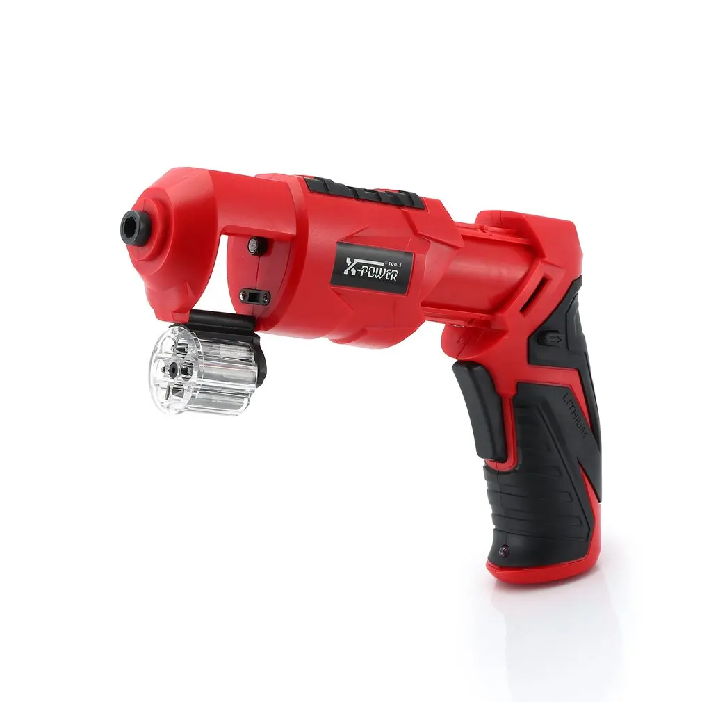 X-power 6V Cordless Electric Screwdriver Bits kit with LED Lighting Wireless Screw Power Driver Drill Power Tools