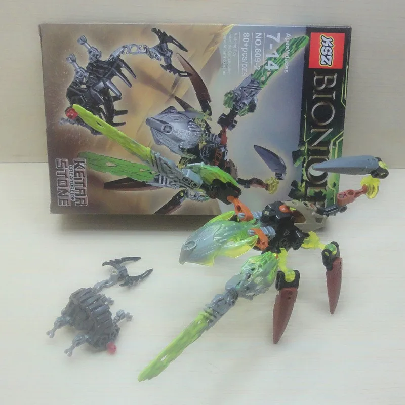 

Bionicle Uxar Creature Of Jungle Figures 609-2 Ketar Building Block Toys For Boys Compatible With Lepining 71301 Bionicle