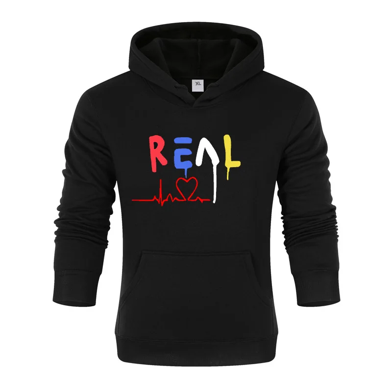 

Hoodie Men Sweatshirts REAL Hoodie Unisex Long Sleeve Hoodies