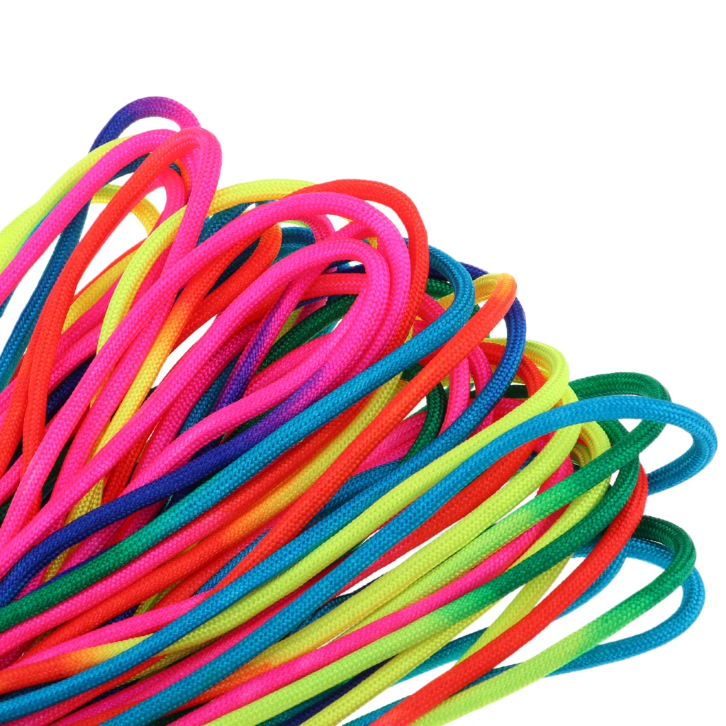 

7 Strand Rope Paracord - Rainbow Color Multi-purpose Cord for Camping Hiking