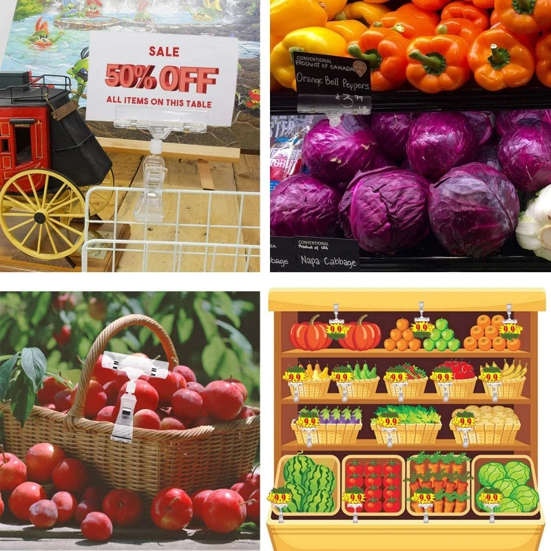 

10 шт., двухсторонний держатель для офисного магазина, супермаркета