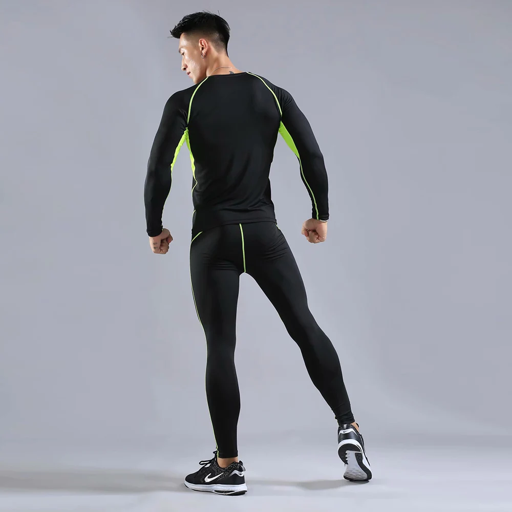 2 шт./компл. мужской спортивный костюм компрессионная одежда для тренажерного