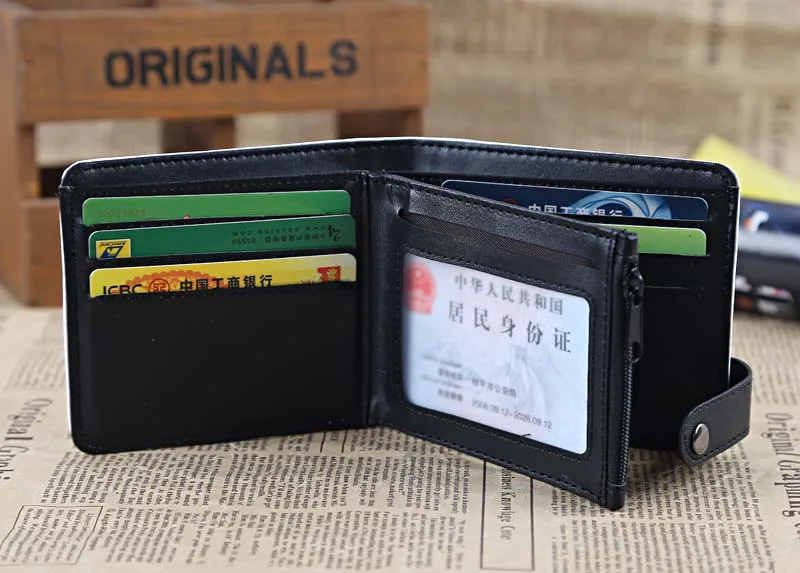 Короткий кошелек из ПУ кожи с рисунком черного Батлера Chibi монетница Себастьян