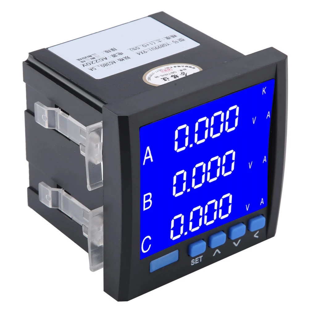 

Цифровой трехфазный многофункциональный измеритель напряжения тока Вольтметр Амперметр умный инструмент интеллектуальная Таблица напря...