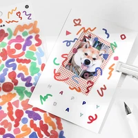 1 pcs so cute series pet laser stickers scrapbooking stick label diary stationery album ribbon happy planner decoration sticker