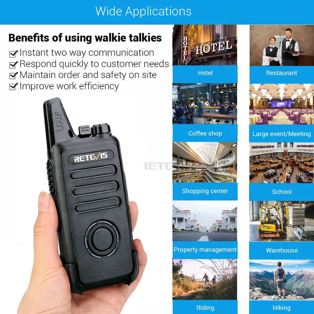 Недорогая мини рация RETEVIS RT22S 10 шт. 2 Вт УВЧ VOX скрытый дисплей удобный двусторонний