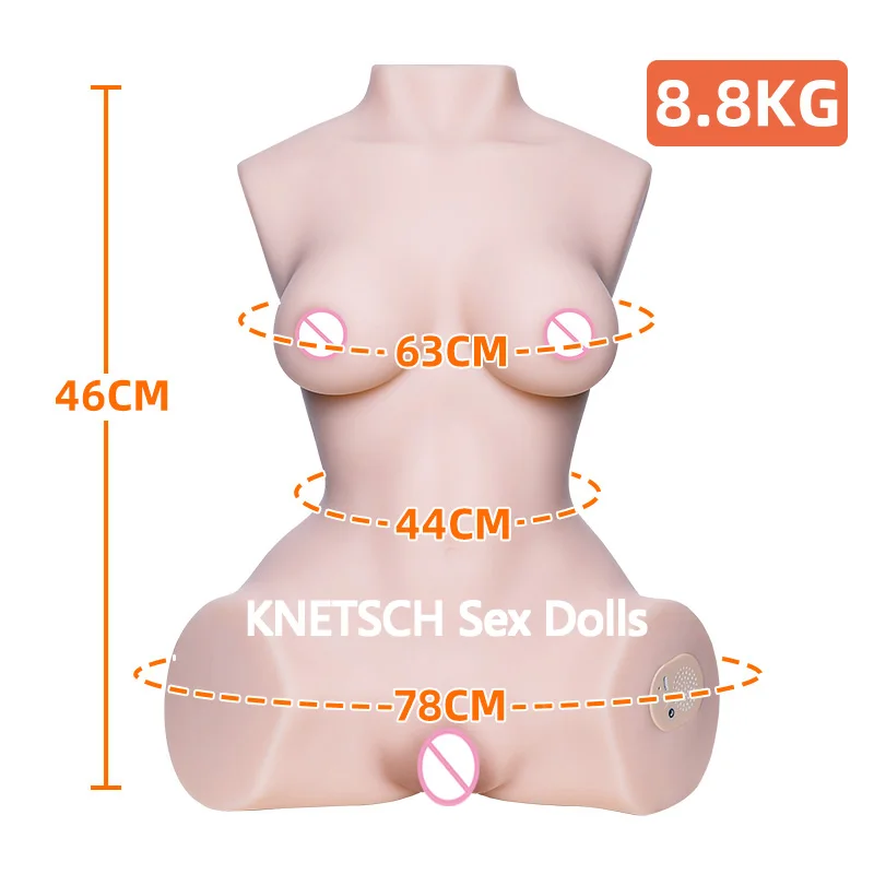 KNETSCH высокое качество 46 см настоящее Силиконовое туловище секс кукла
