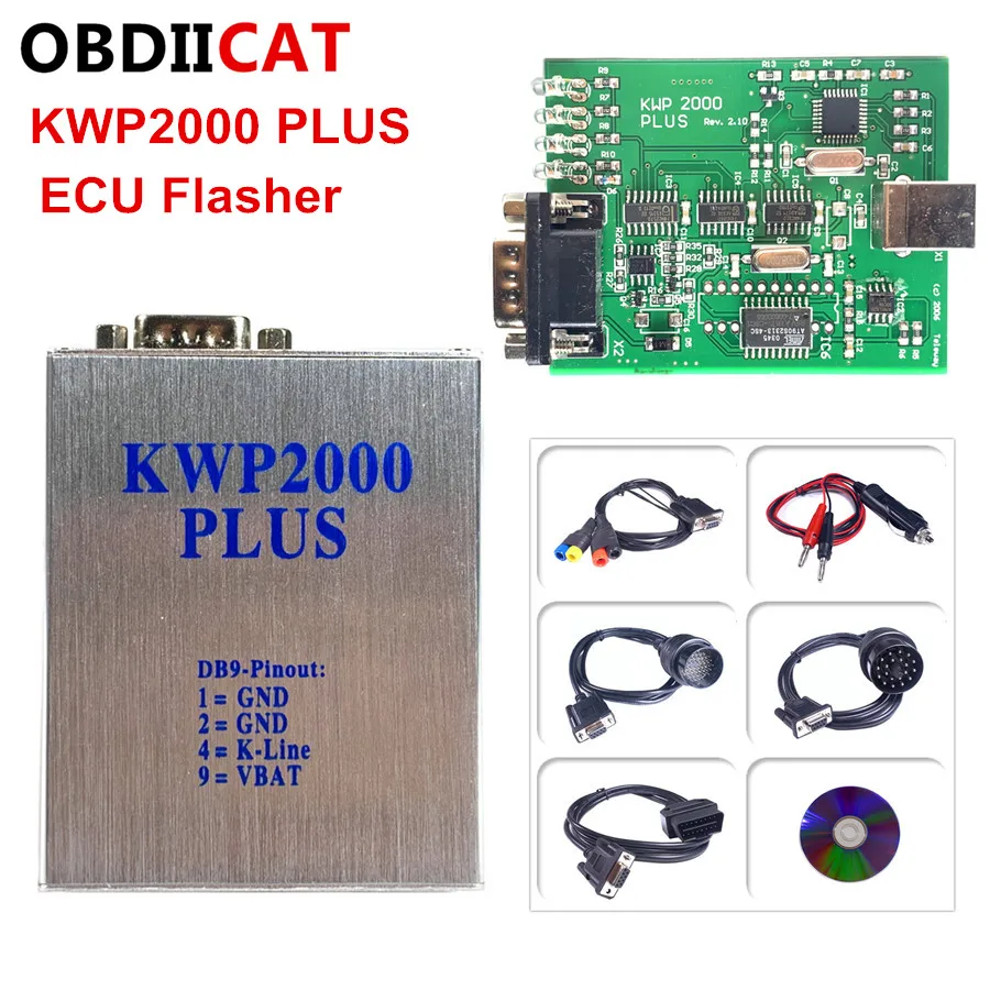 KWP2000 + Plus ECU Flasher Чип тюнинг II Tunning OBD2 диагностический инструмент лучший