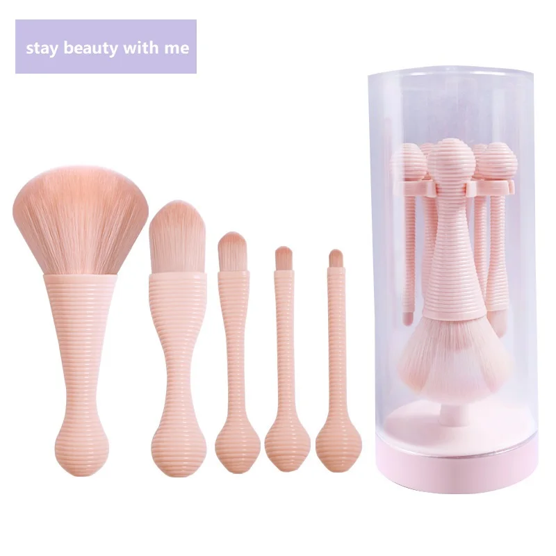 Простой набор кистей 5 шт. кисть для нанесения основы пудры теней помады Кисть
