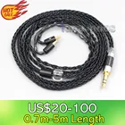 8-жильный посеребренный кабель LN006588 OCC для наушников Sennheiser IE40 Pro, 3,5 мм, 2,5 мм, 4,4 мм, XLR, черный