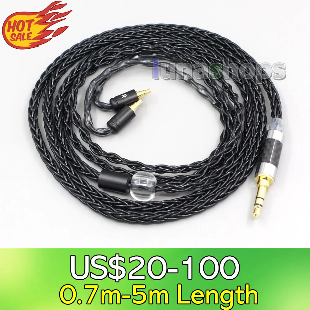 LN006588 3 5 мм 2 4 XLR 8-жильный посеребренный OCC черный кабель для наушников Sennheiser IE40 Pro |