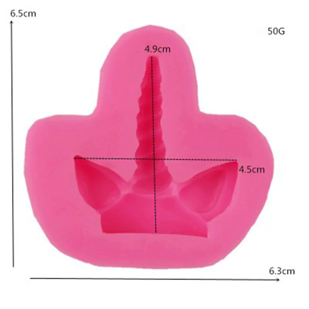 Инструмент для пирога 1 шт. Единорог Лошадь ухо силиконовые формы сахарный