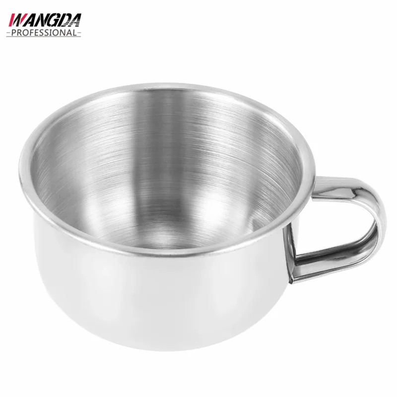 

Professional Stainless Steel Shaving Brush Bowl Shaving Cream Soap Bowl with Handle Hair Dye Bowl Facial Clean Bowl Shaving Tool