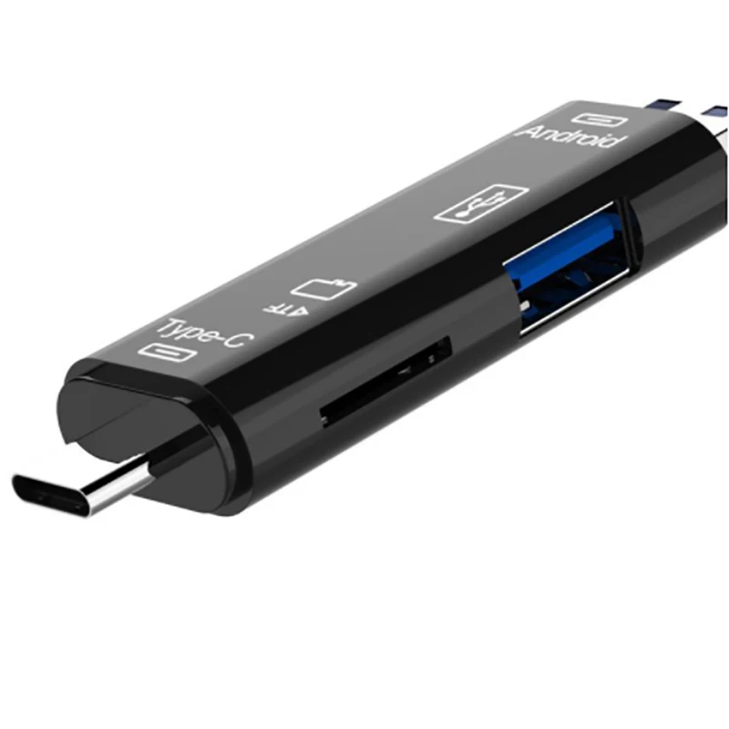 5 в 1 Многофункциональный Usb 3.0 Type C/Usb /Micro Usb/Tf кардридер |