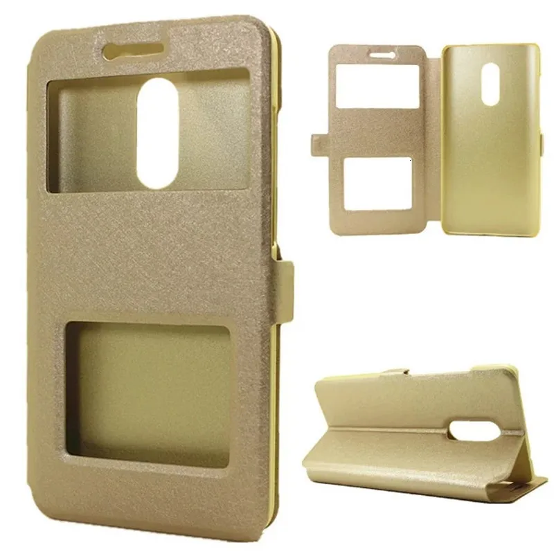 Global Phone Case For Xiaomi Redmi Note 4X Quick Answer View Window PU Leather Flip Cover 4 | Мобильные телефоны и