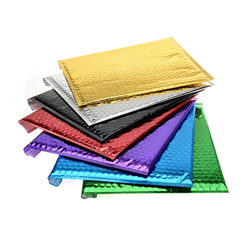 

Color Lipgloss Bubble Mailer Padded Envelopes Bag PE Plastic Shipping Express Gift Packaging Yellow Green Blue Pink Logo