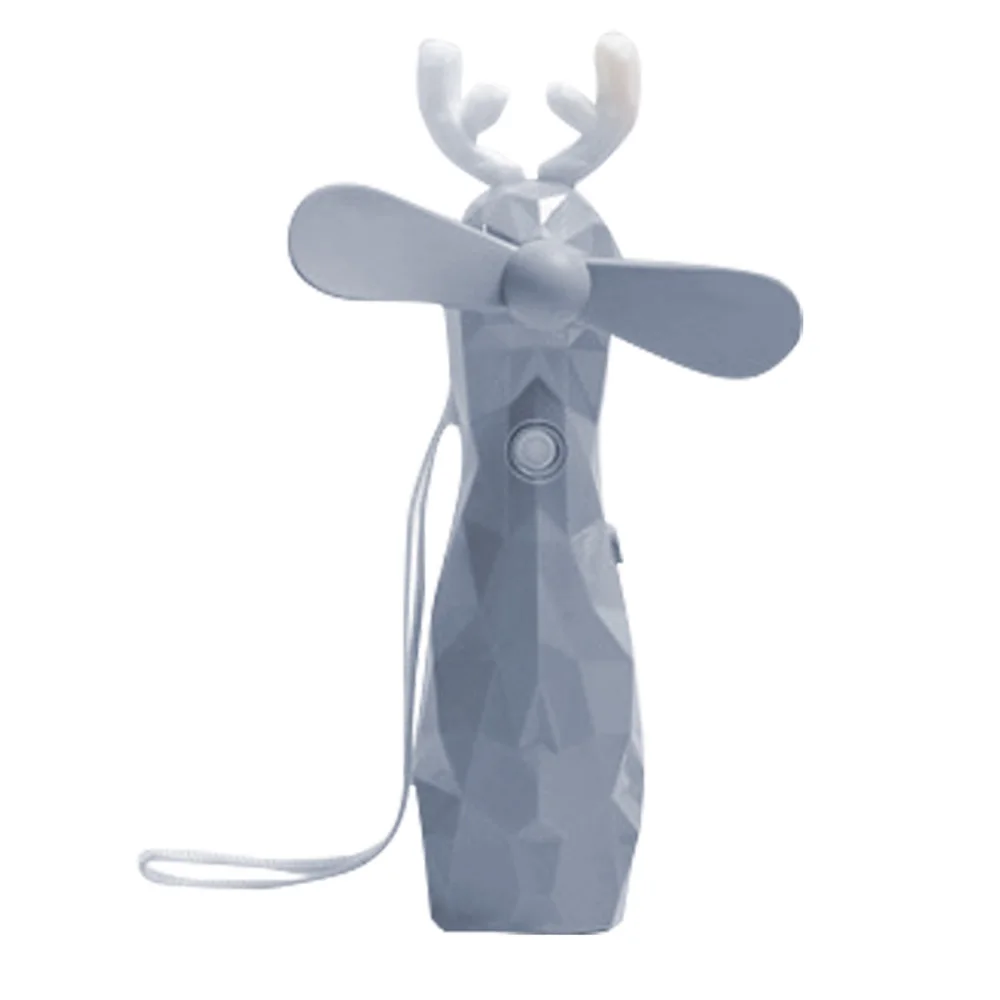Blue fawn spray Мультяшный мини USB вентилятор охладитель воздуха спрей ручной вентилятор для лица Тело охлаждающий распылитель увлажнитель летний открытый портативный опрыскиватель вентилятор - Цвет: Blue fawn spray
