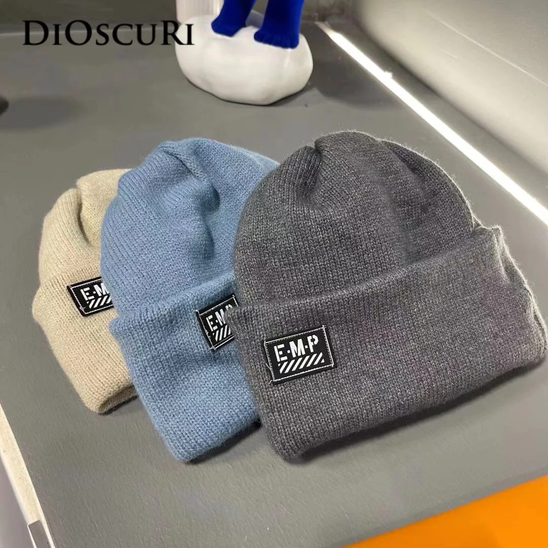 

Winter Thickened Double-sided Can Wear Couples Warm Knitted Hats Fashion Ski Men and Women Skullies Hats Fashion Hip-hop Hats