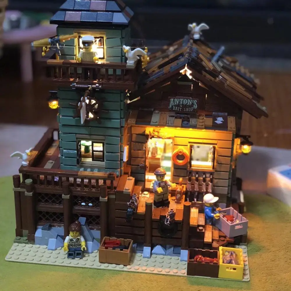 Old Fishing Store LED Light Set For Compatible IEGOset 21310 16050 Building Blocks bricks Toys Christmas Gifts | Игрушки и хобби